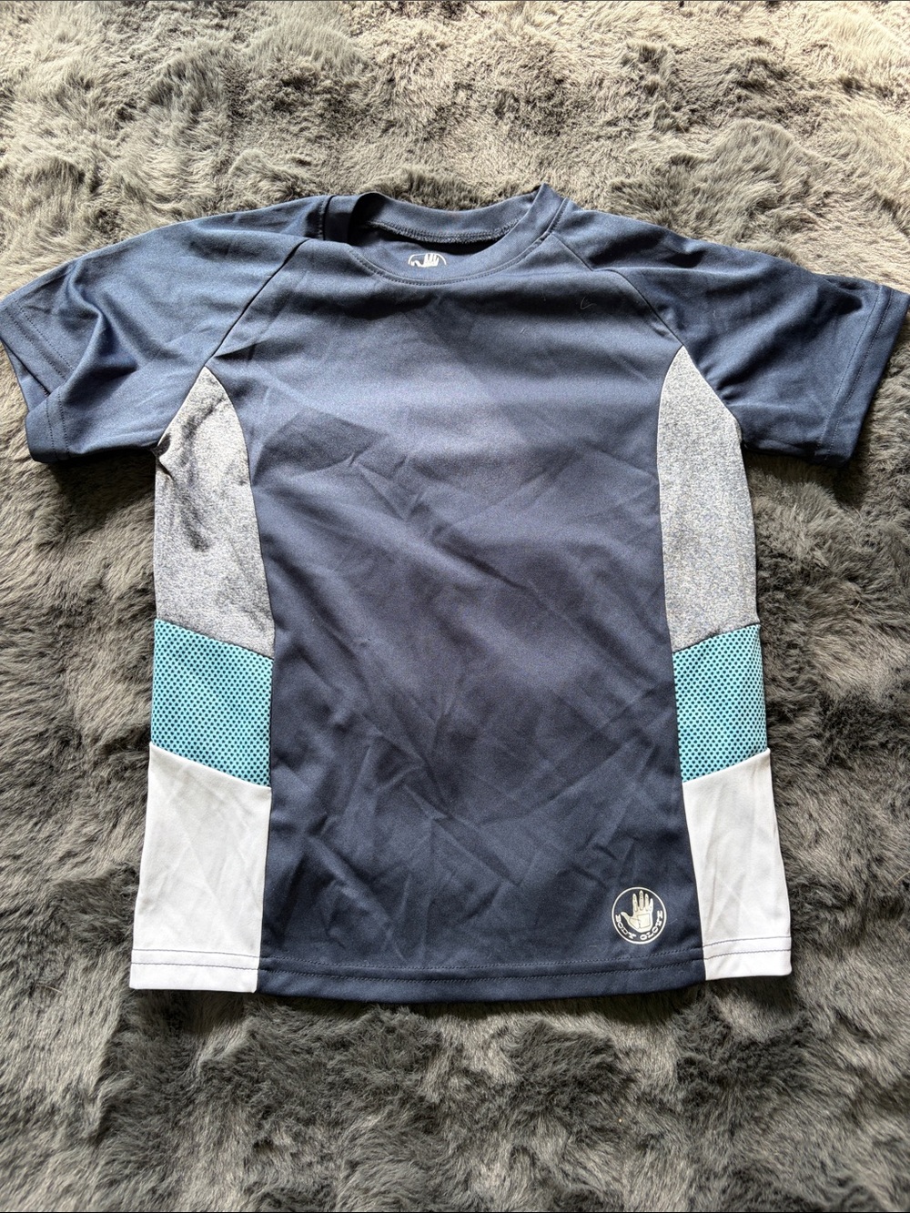 Kids Performance Navy Short-Sleeve Athletic Tee